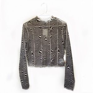 Mesh Long Sleeve Top